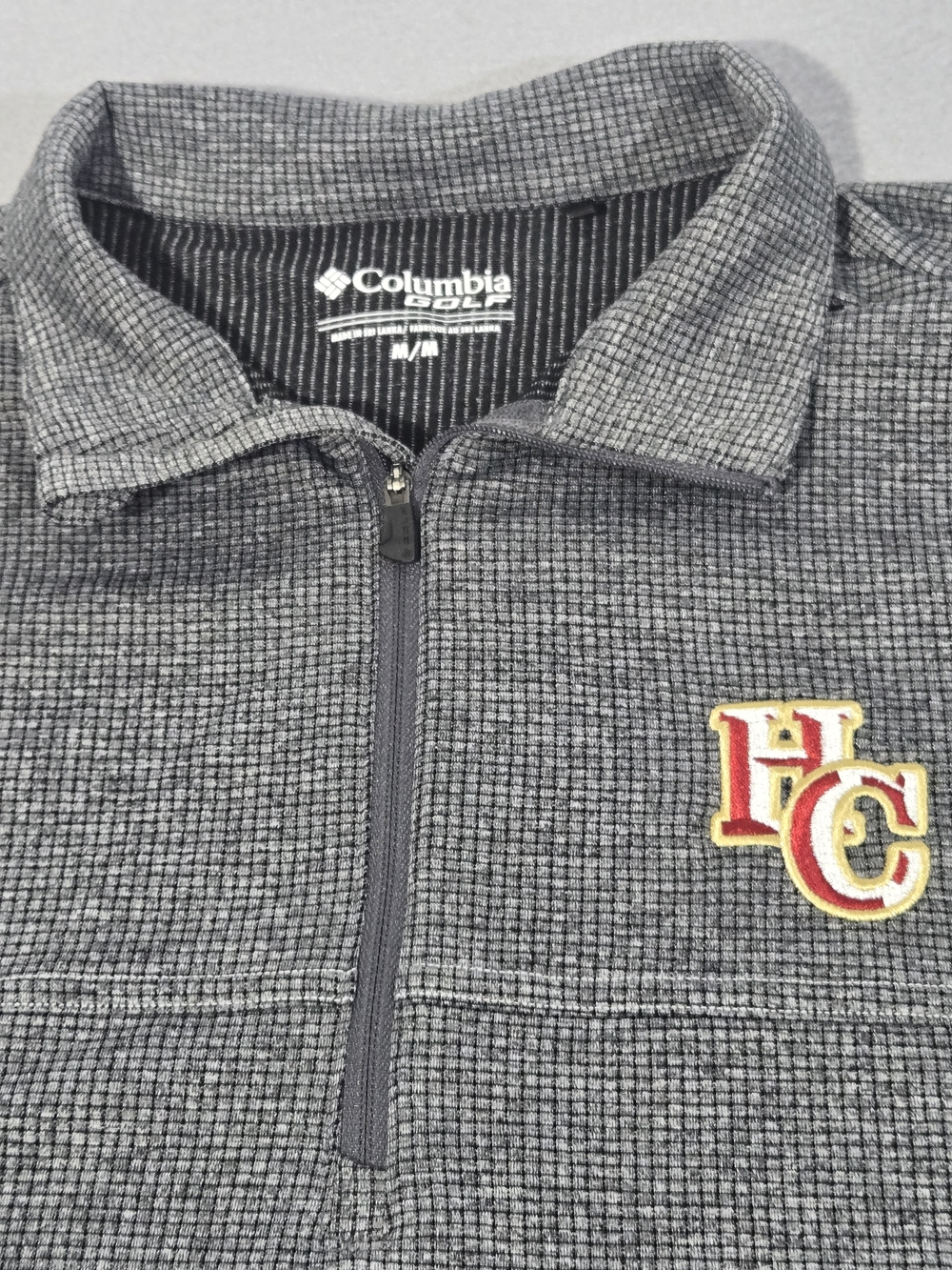 Columbia Golf Gray Mens Half-Zip Jacket with HC Patch